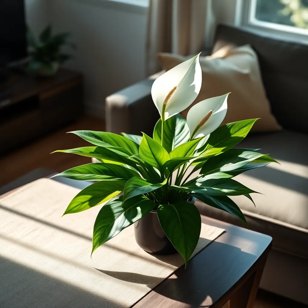 Peace Lily (Spathiphyllum spp.)