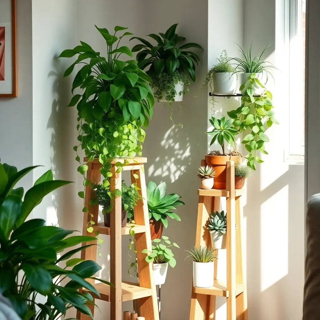 Utilize Multi-Level Plant Stands