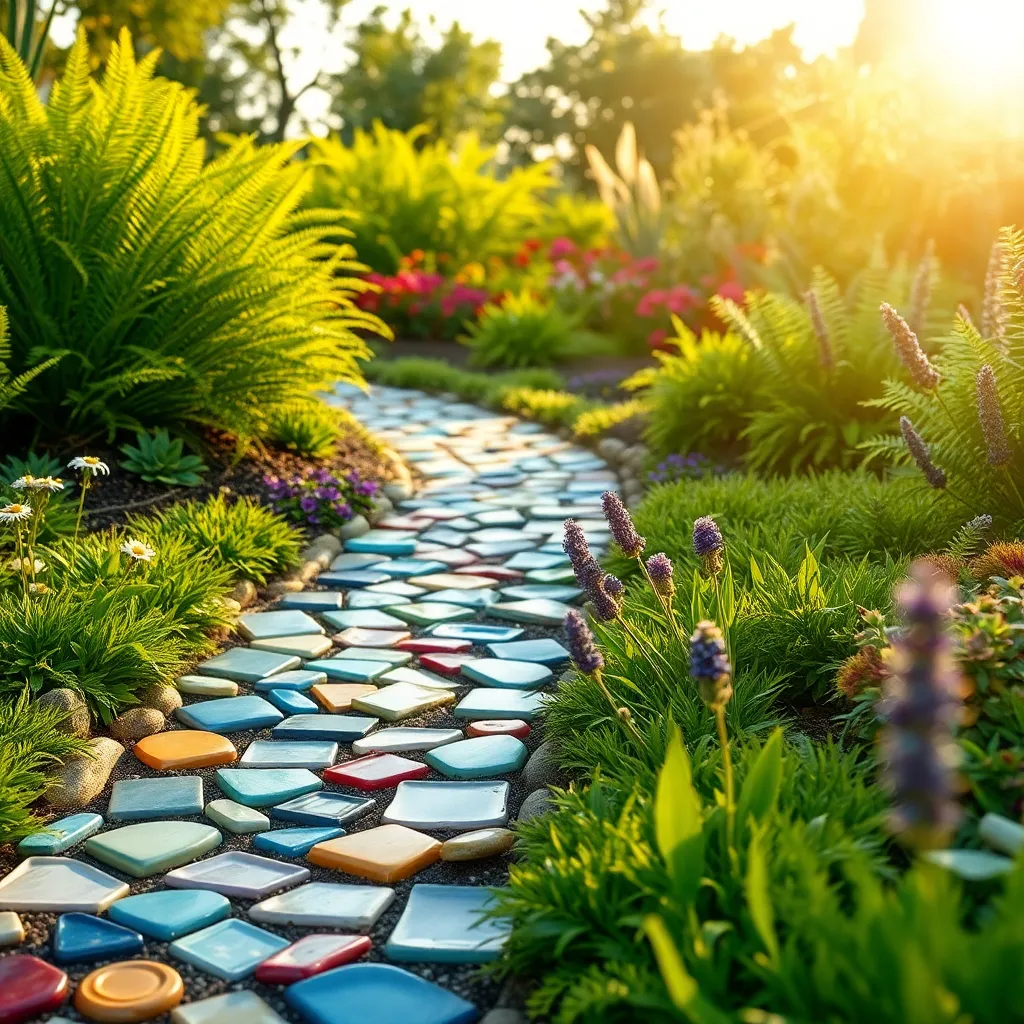 Create Pathways with Broken Dishes