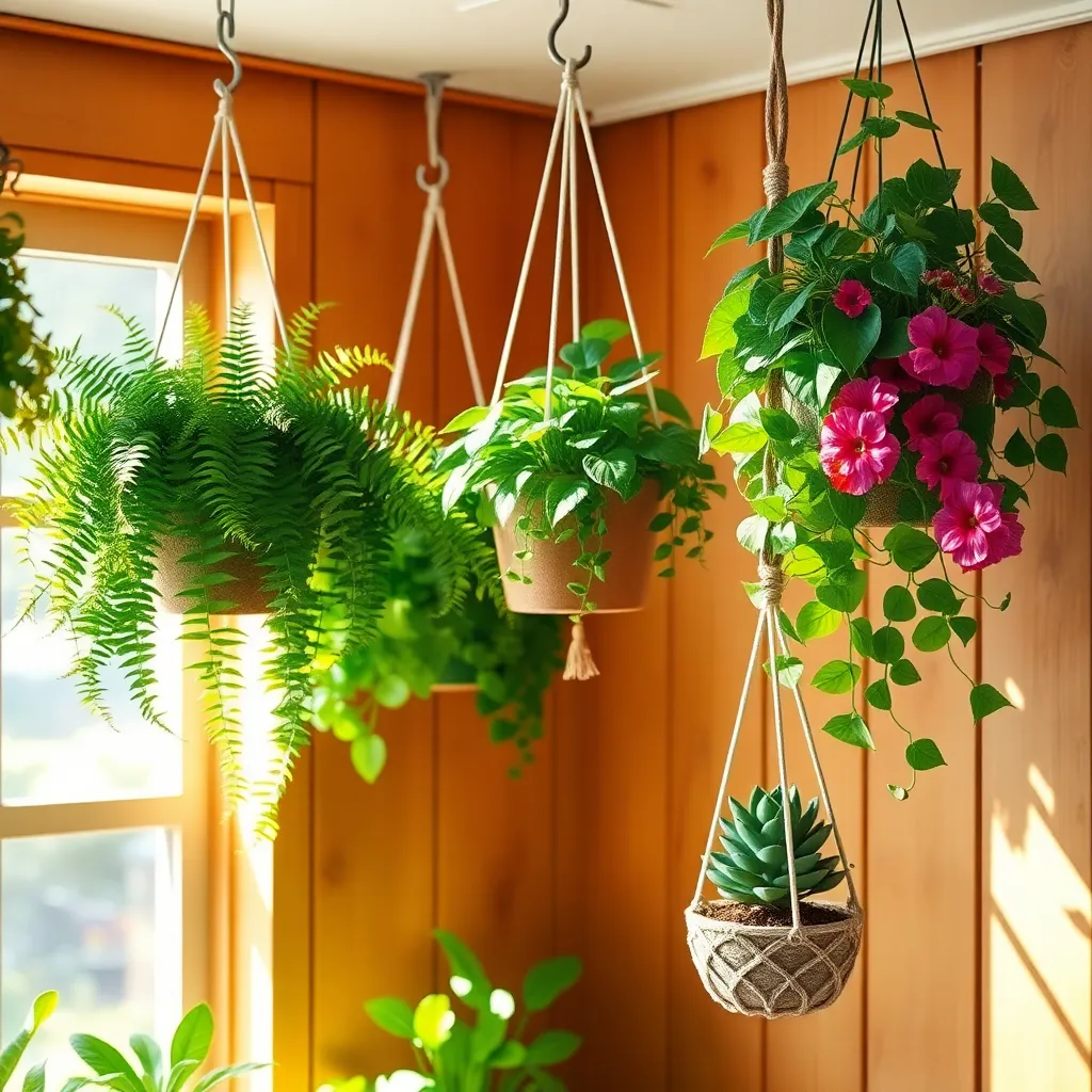 Incorporate Hanging Plant Baskets