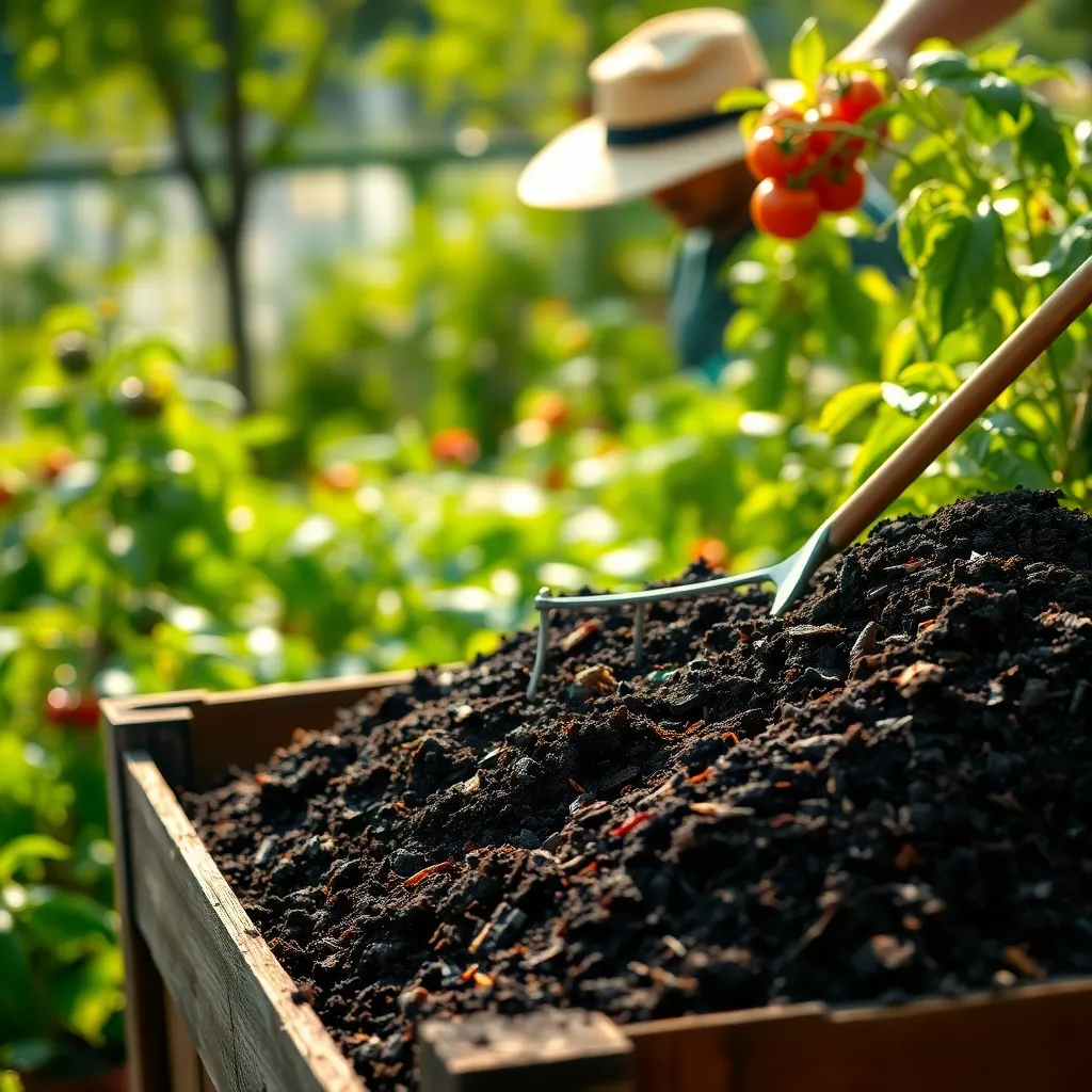 Harvest Fully Decomposed Compost