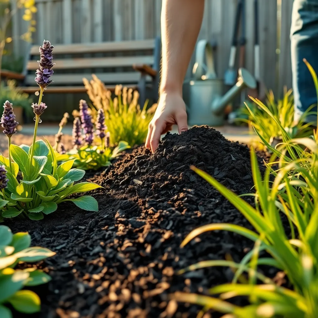 Mulch Application (Weed Suppression Technique)
