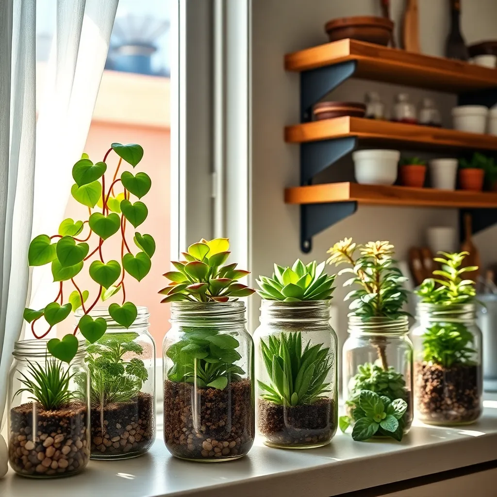 Use Mason Jars for Indoor Plants
