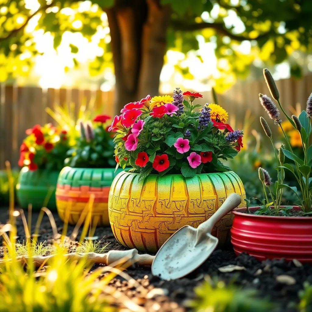 Transform Tires into Planters