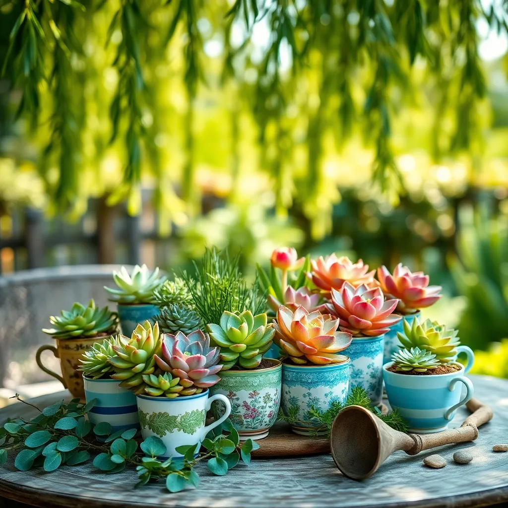 Craft Teacup Planters for Succulents