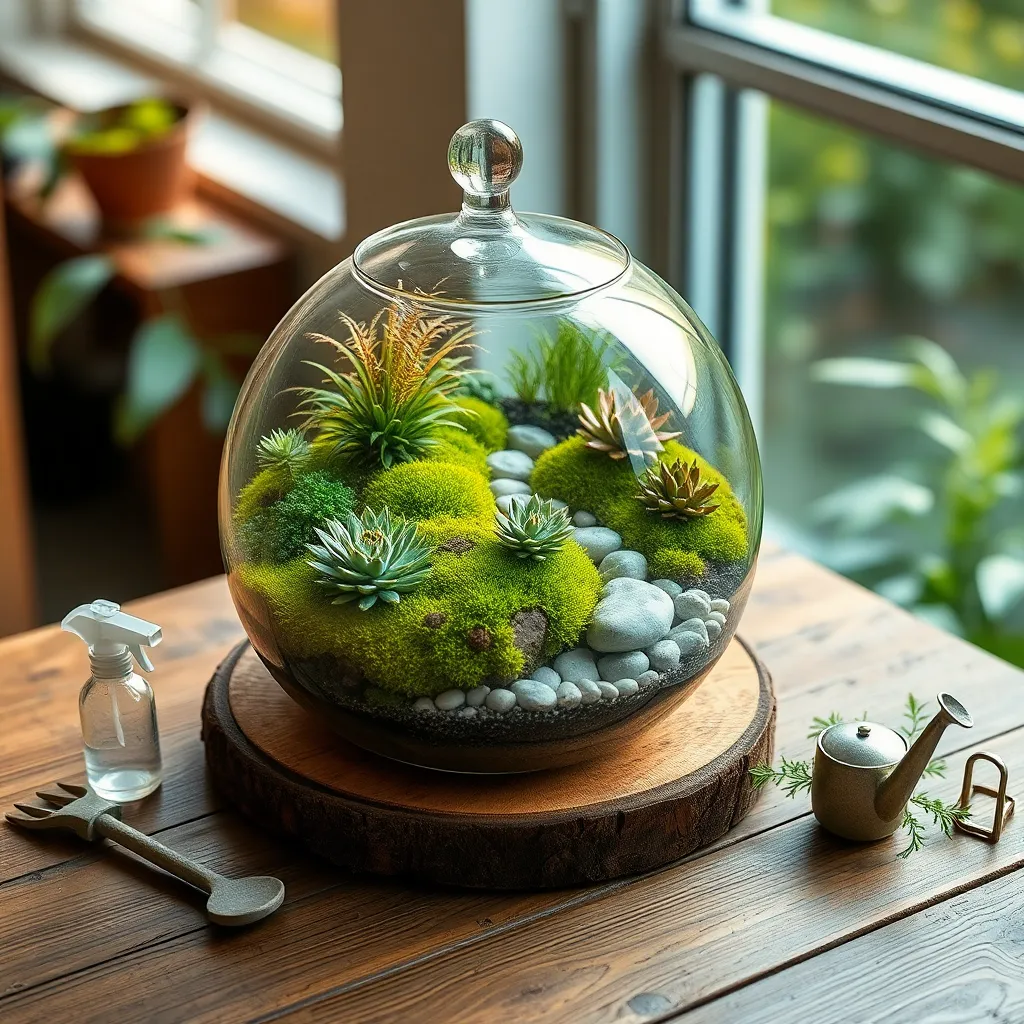Design a Tabletop Terrarium Scene